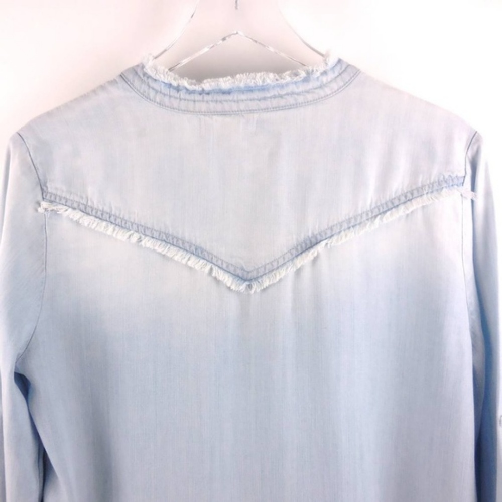 Anthropologie Cloth & Stone Chambray DRESS A5 - Picture 3 of 8